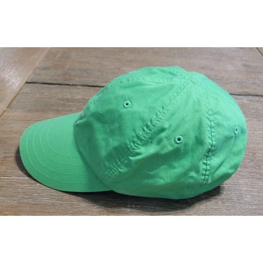 Vintage Green Nike Hat Small White Swoosh Gray Tag Lightweight Adjustable Y2K
